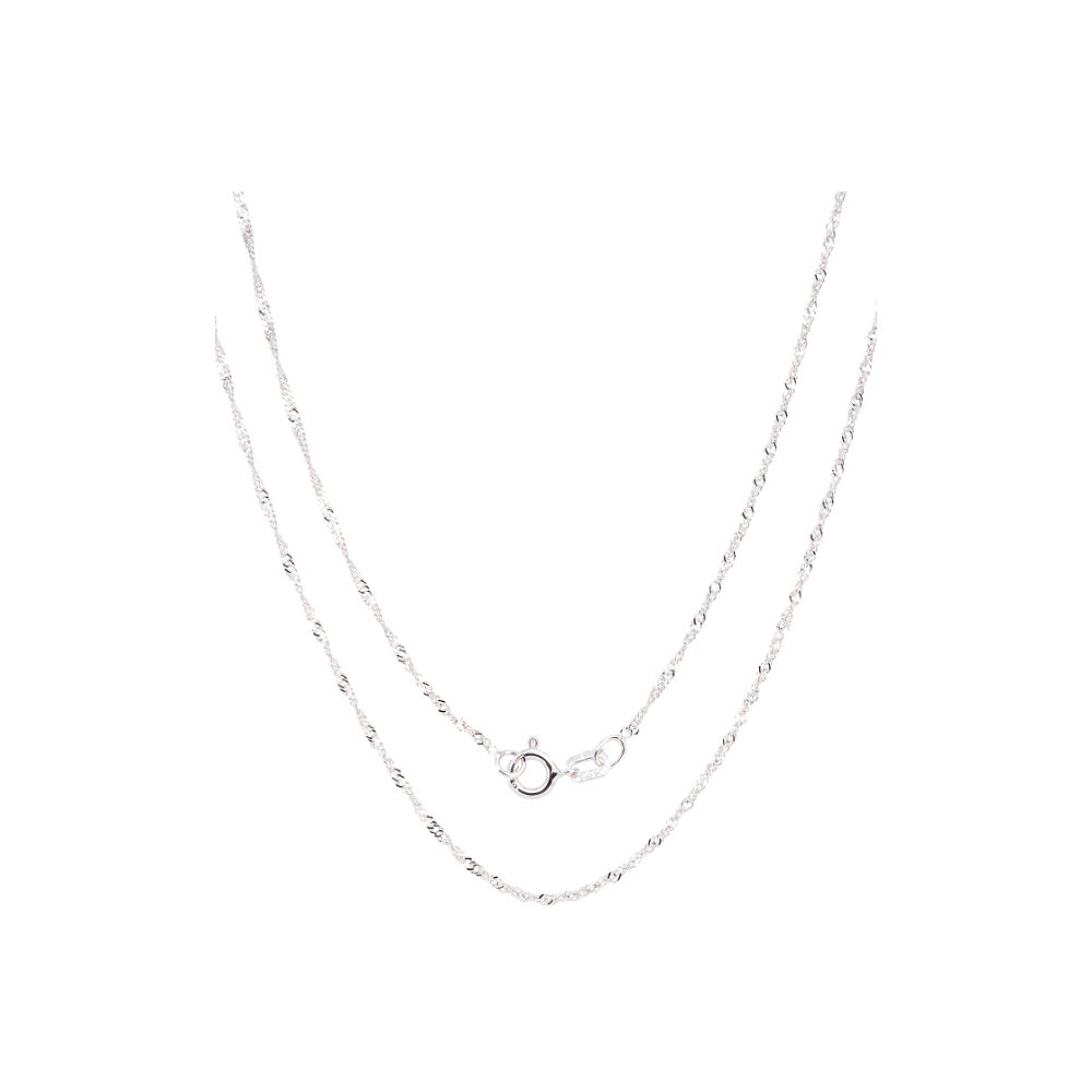 Italian Silver Diamond-cut Necklace