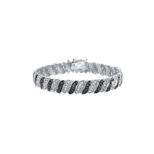 Load image into Gallery viewer, Band Ring in Platinum With Diamonds
