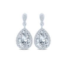 Cargar imagen en el visor de la galería, Gemstone and Diamond Accent Earrings
