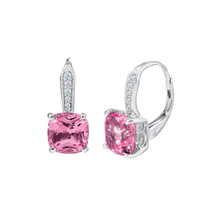 Cargar imagen en el visor de la galería, Gemstone and Diamond Accent Earrings
